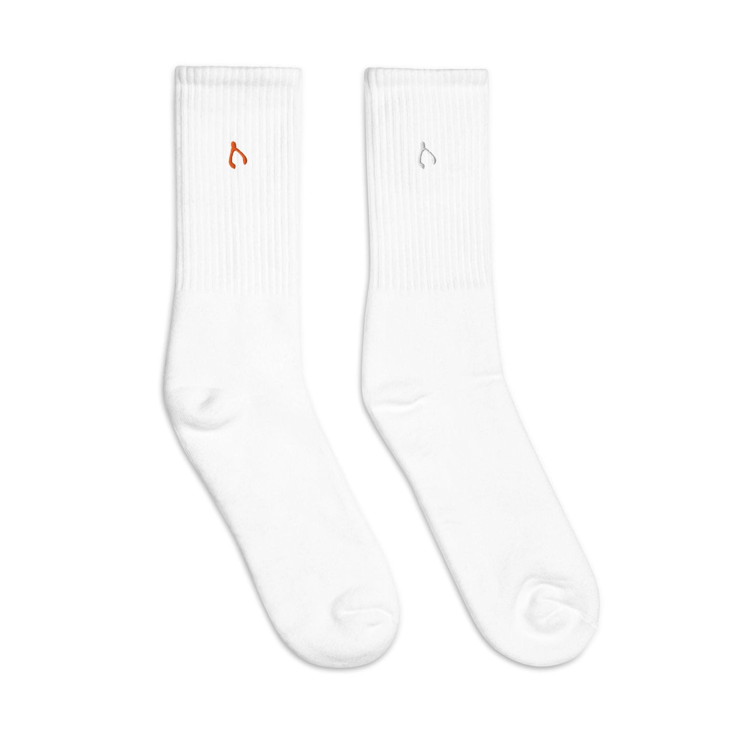 Orange/White Wishese Socks - Monetary Exchange
