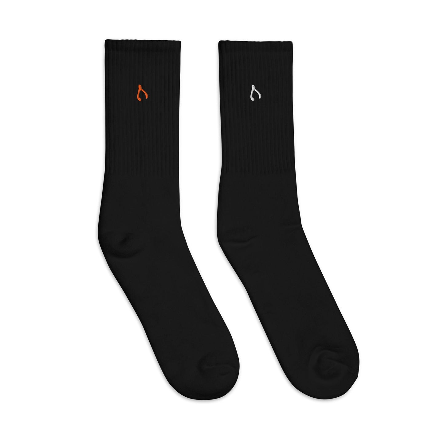 Orange/White Wishese Socks - Monetary Exchange