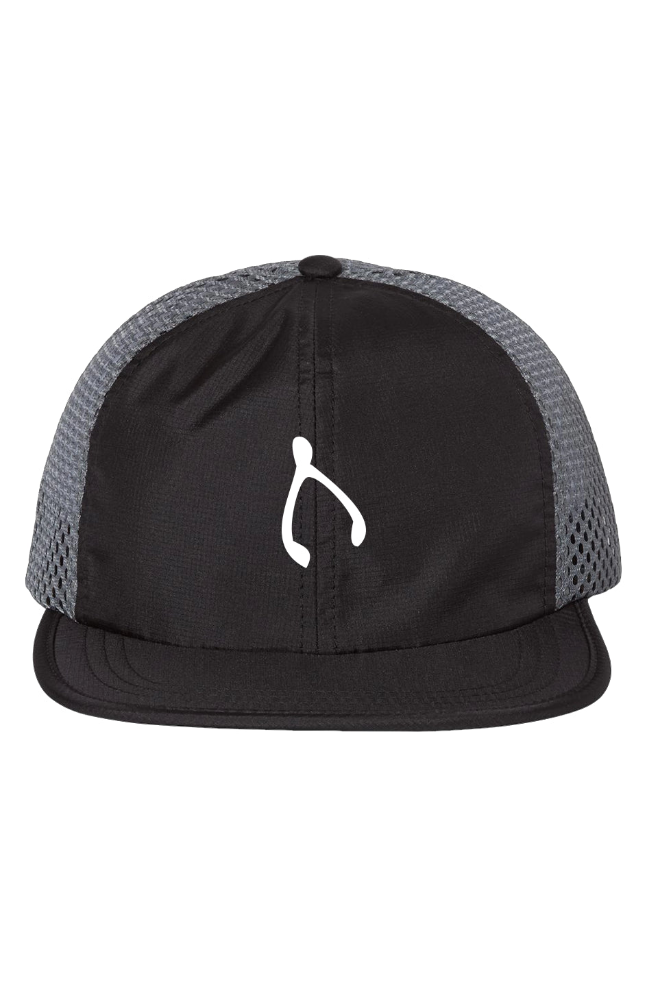 Black/ Charcoal Rogue Wide Mesh Cap - Monetary Exchange