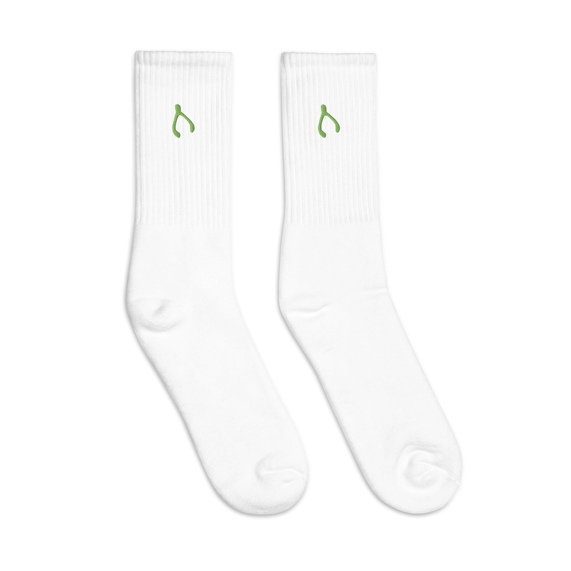 Green Wishbone Socks - Monetary Exchange