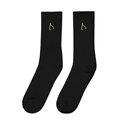 Green Wishbone Socks - Monetary Exchange
