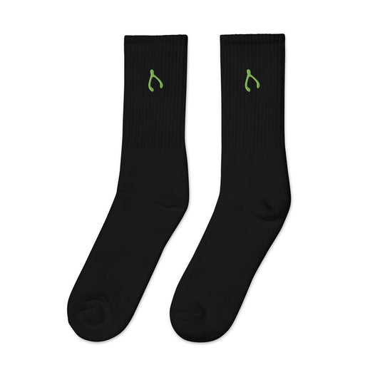 Green Wishbone Socks - Monetary Exchange