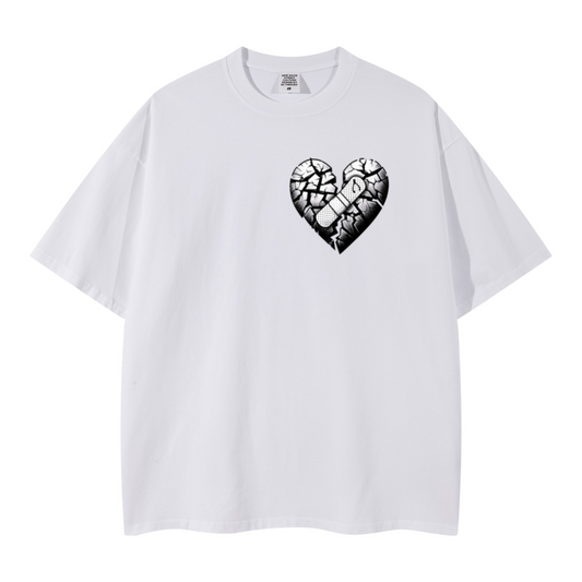 260GSM Unisex Earth-Tone Fog Heavyweight T-shirt White