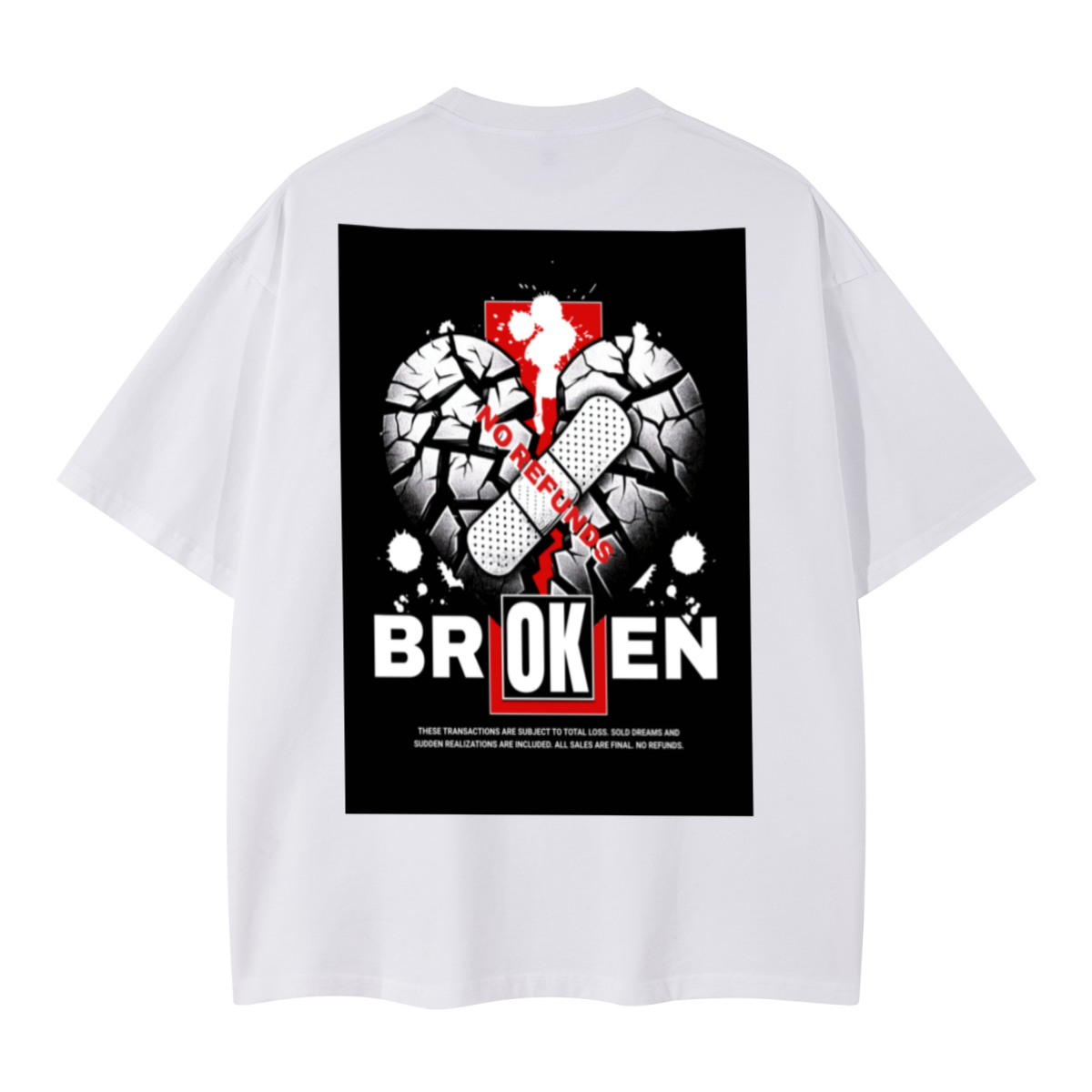 260GSM Unisex Earth-Tone Fog Heavyweight T-shirt White