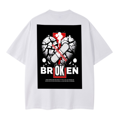 260GSM Unisex Earth-Tone Fog Heavyweight T-shirt White