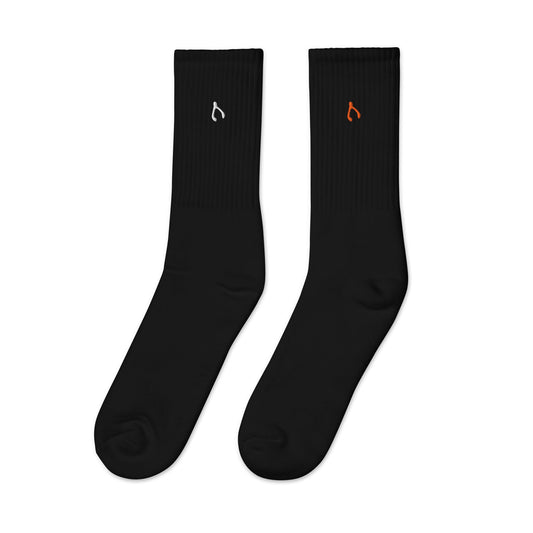 Orange/White Wishese Socks - Monetary Exchange