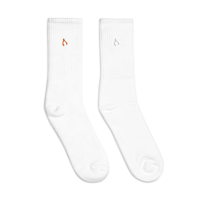 Orange/White Wishese Socks - Monetary Exchange
