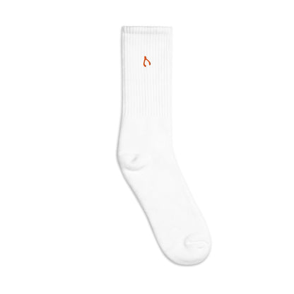 Orange/White Wishese Socks - Monetary Exchange